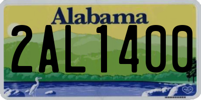 AL license plate 2AL1400
