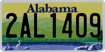 AL license plate 2AL1409