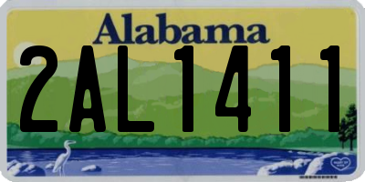 AL license plate 2AL1411