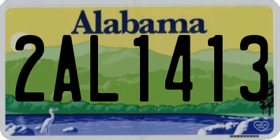 AL license plate 2AL1413