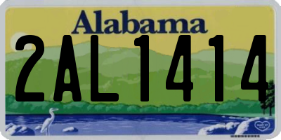 AL license plate 2AL1414
