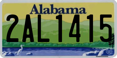 AL license plate 2AL1415