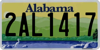 AL license plate 2AL1417