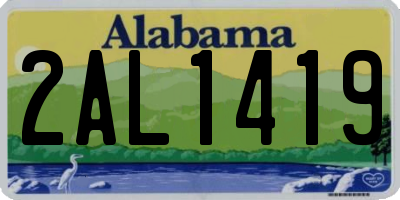 AL license plate 2AL1419