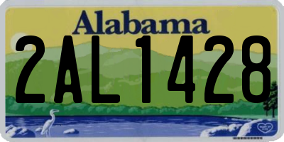 AL license plate 2AL1428