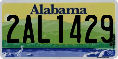 AL license plate 2AL1429