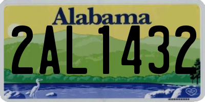 AL license plate 2AL1432