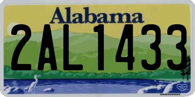 AL license plate 2AL1433