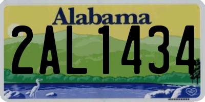 AL license plate 2AL1434