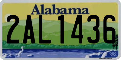 AL license plate 2AL1436