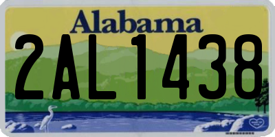 AL license plate 2AL1438