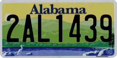 AL license plate 2AL1439