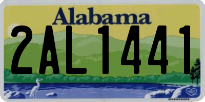 AL license plate 2AL1441