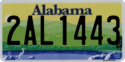 AL license plate 2AL1443