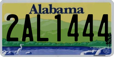 AL license plate 2AL1444