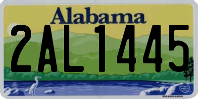 AL license plate 2AL1445