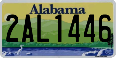 AL license plate 2AL1446
