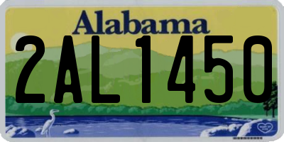 AL license plate 2AL1450