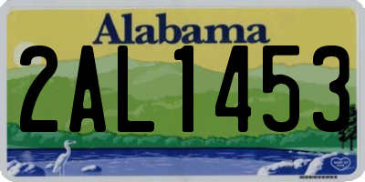 AL license plate 2AL1453