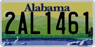 AL license plate 2AL1461