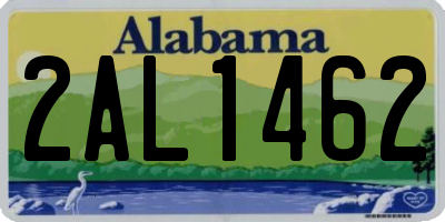 AL license plate 2AL1462