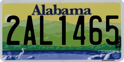 AL license plate 2AL1465