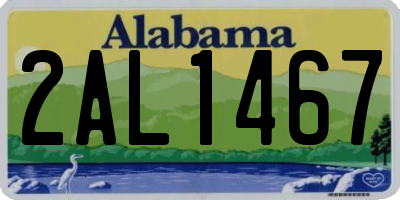 AL license plate 2AL1467