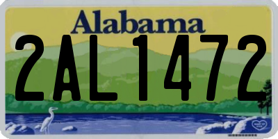 AL license plate 2AL1472