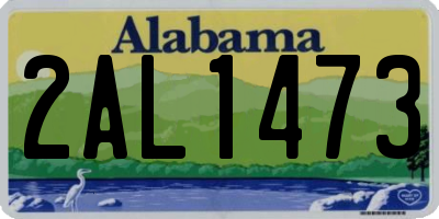 AL license plate 2AL1473