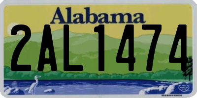 AL license plate 2AL1474