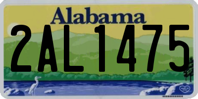 AL license plate 2AL1475