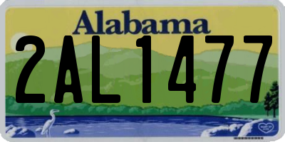 AL license plate 2AL1477