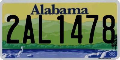 AL license plate 2AL1478