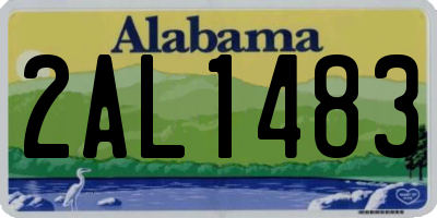 AL license plate 2AL1483