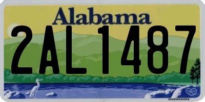AL license plate 2AL1487