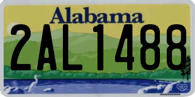 AL license plate 2AL1488