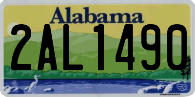 AL license plate 2AL1490