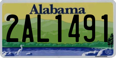 AL license plate 2AL1491