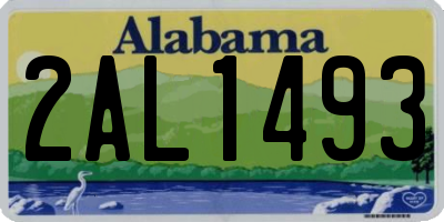 AL license plate 2AL1493