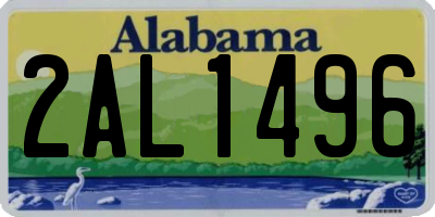 AL license plate 2AL1496