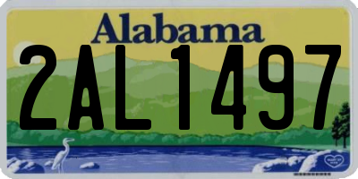 AL license plate 2AL1497