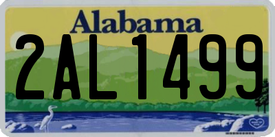 AL license plate 2AL1499