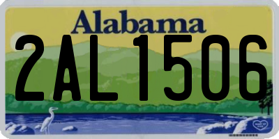 AL license plate 2AL1506