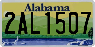 AL license plate 2AL1507