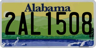 AL license plate 2AL1508