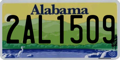 AL license plate 2AL1509