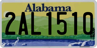 AL license plate 2AL1510
