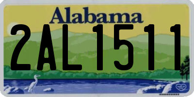 AL license plate 2AL1511