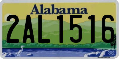 AL license plate 2AL1516