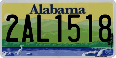 AL license plate 2AL1518